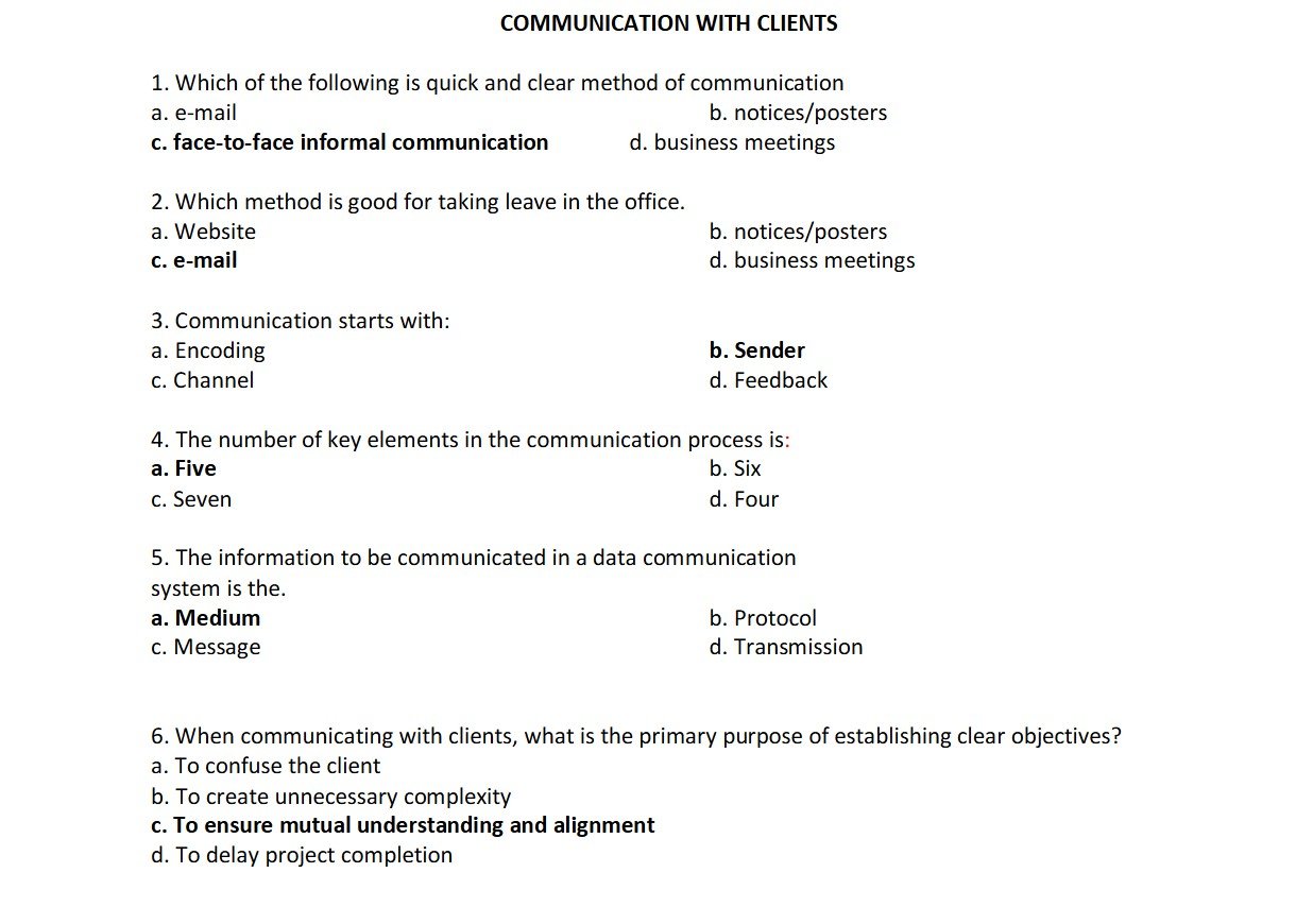 Computer Operation Level 3 Suggestions written Questions